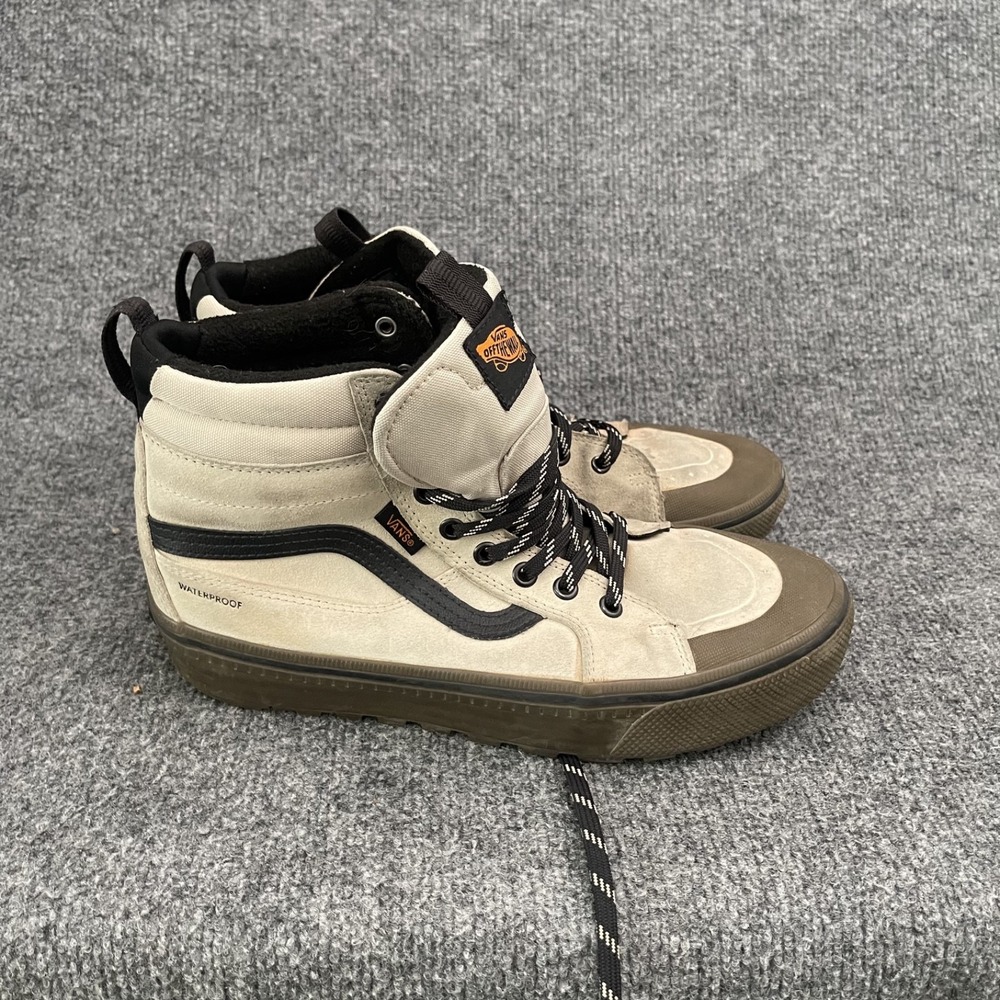 Vans Sk8-Hi Waterproof Shoes Mens Sz 9 Insulated MTE Oatmeal Black VN000DAQZO2